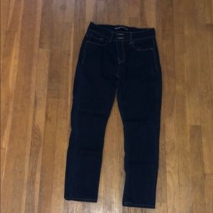 Express dark wash capris